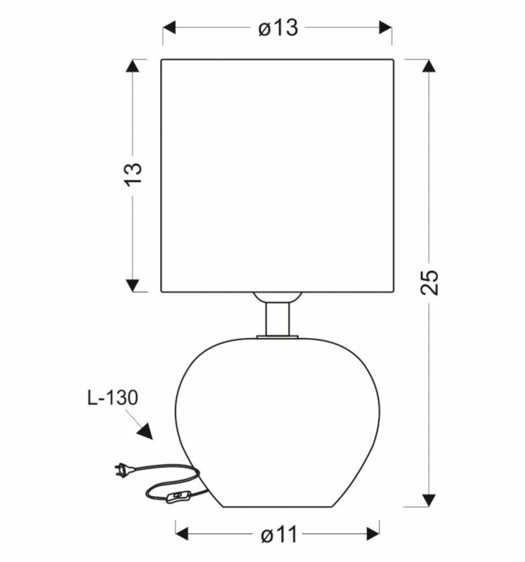 Bordlampe Sevil 1 x E14 Beige