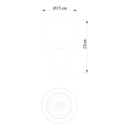 Bordlampe Keramik 1xE14 Hvid 230 mm