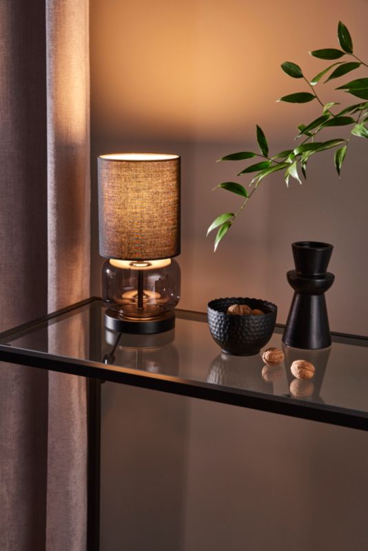 Bordlampe Dorme 1xE27 Sort/Røg