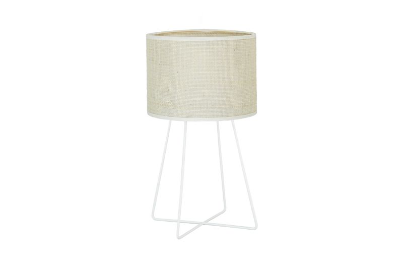 Bordlampe Modern 1-punkts E14 Hvid Jute