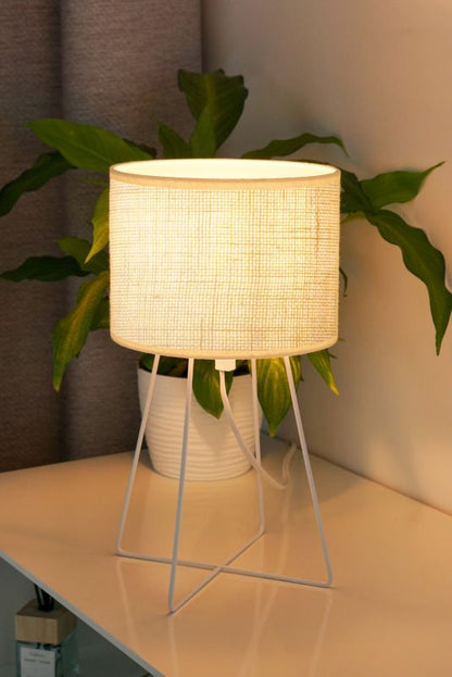 Bordlampe Modern 1-punkts E14 Hvid Jute