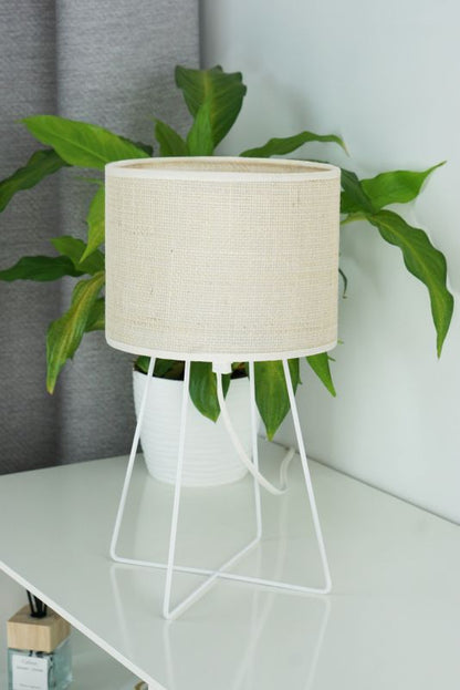 Bordlampe Modern 1-punkts E14 Hvid Jute