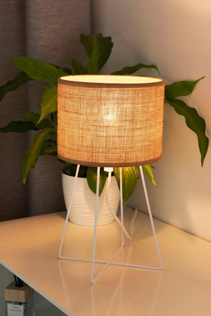 Bordlampe Modern 1-punkts E14 Jute