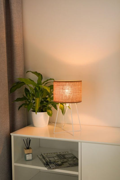 Bordlampe Modern 1-punkts E14 Jute