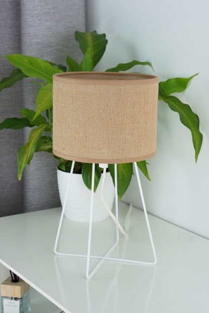 Bordlampe Modern 1-punkts E14 Jute