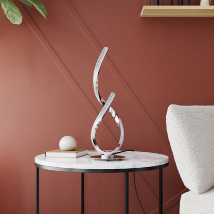 GoodHome Darien bordlampe 700 lm 3000 K krom med dæmper