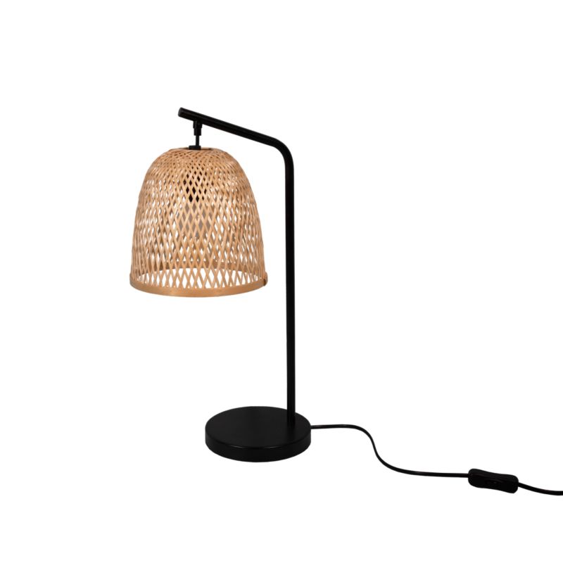 GoodHome Calume 1-punkts bordlampe med E14-fatning i bambus
