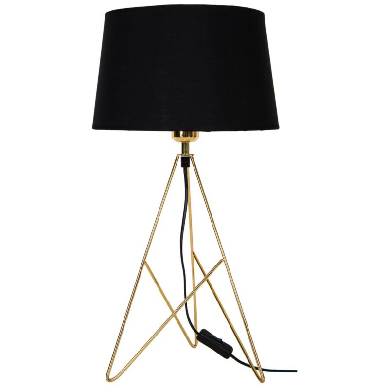 GoodHome Daitree bordlampe 1-punkts E27 brun/sort