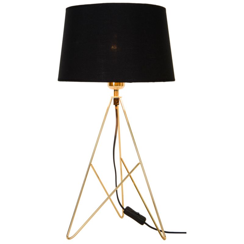 GoodHome Daitree bordlampe 1-punkts E27 brun/sort