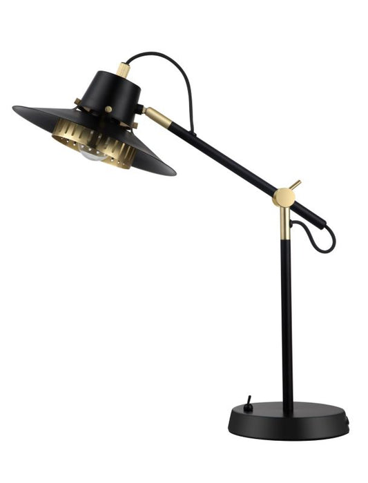 GoodHome Delagoa 1-punkts bordlampe E27 sort