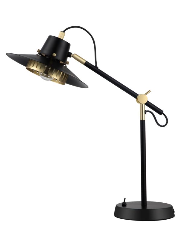 Bordlampe Delagoa 1-punkts E27 Sort