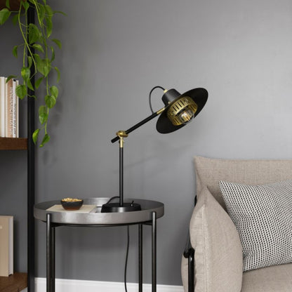 Bordlampe Delagoa 1-punkts E27 Sort