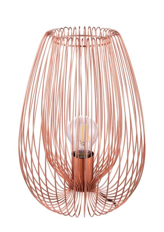 GoodHome Dharug bordlampe 1-punkts E27 kobber