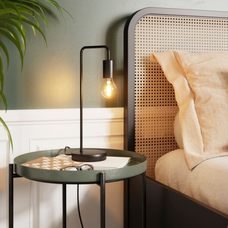 GoodHome Ghlin bordlampe 1 x E27 sort