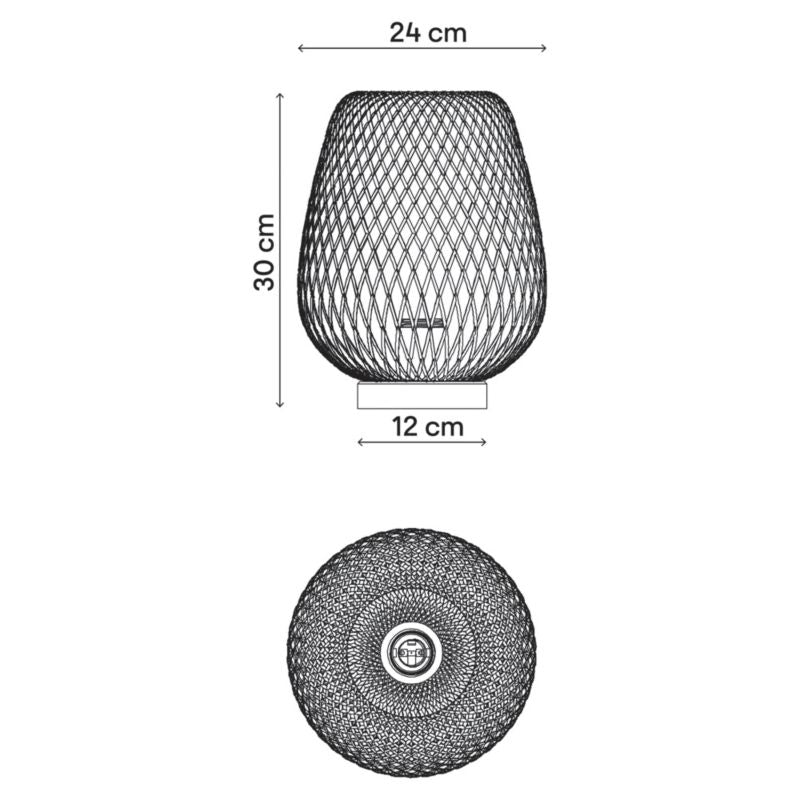 GoodHome Kasungu bordlampe 1-punkts E27 naturlig / hvid