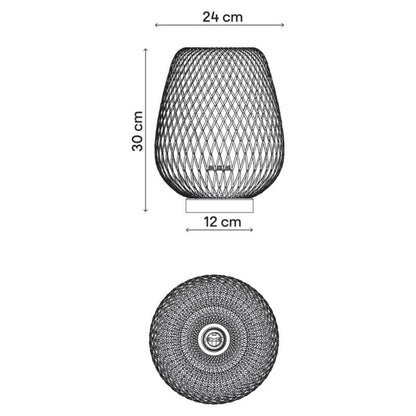 Bordlampe Kasungu 1-punkt E27 Natur/Hvid