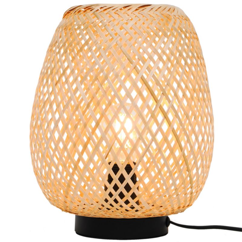 GoodHome Kasungu bordlampe 1-punkts E27 naturlig / hvid