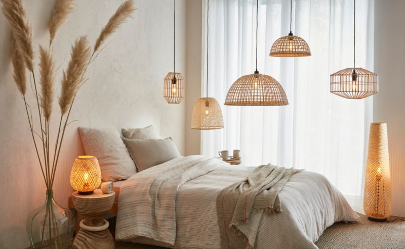GoodHome Kasungu bordlampe 1-punkts E27 naturlig / hvid