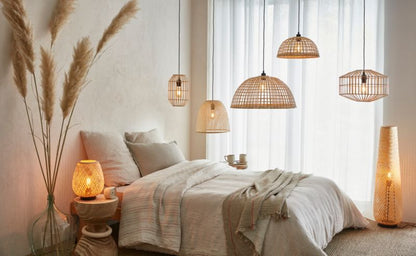 GoodHome Kasungu bordlampe 1-punkts E27 naturlig / hvid
