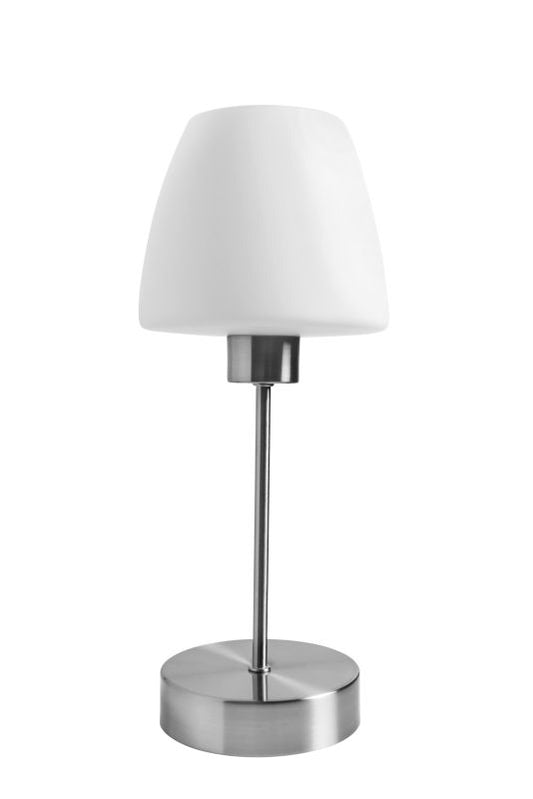 GoodHome Kluan bordlampe E14 mat‑krom