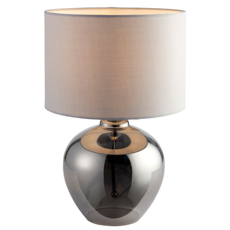 GoodHome Marietaz 1-punkts bordlampe E14 taupe / røgfarvet