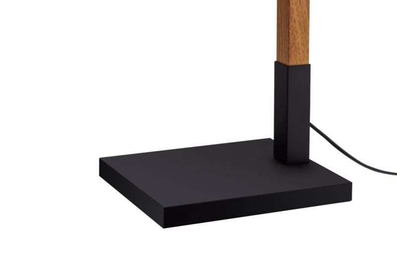 GoodHome Menonry bordlampe 1-punkts E27 mat-sort / trælook