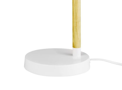 GoodHome Mulanje 1-punkts bordlampe E27 hvid / træ