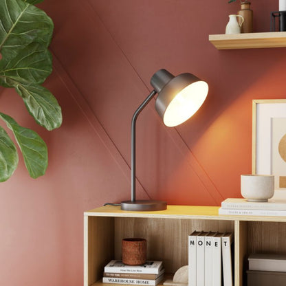 GoodHome Orous 1-punkts bordlampe E27 i grafit