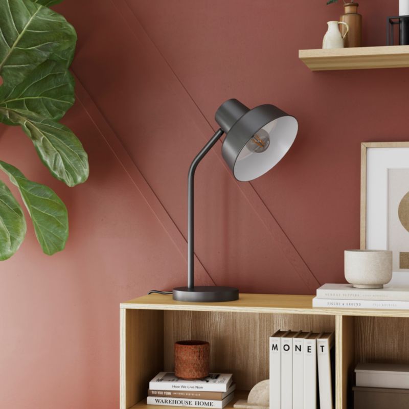 GoodHome Orous 1-punkts bordlampe E27 i grafit