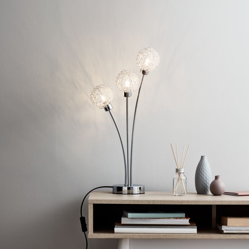GoodHome Phaidros 3-punkts bordlampe G9 krom