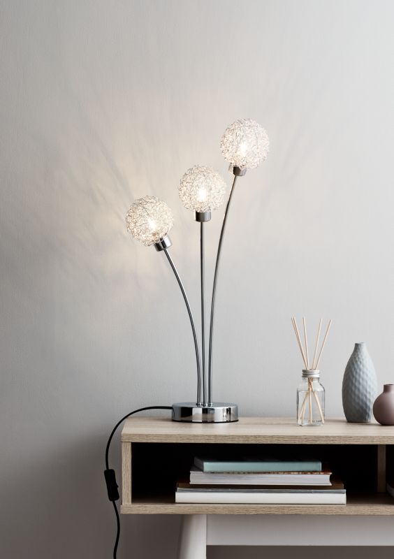 GoodHome Phaidros 3-punkts bordlampe G9 krom