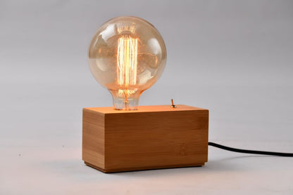 Bordlampe Qausuit Bambus E27 Rektangulær 90 cm