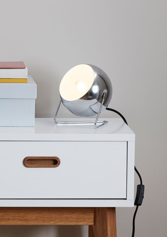GoodHome Roccheta bordlampe 1-punkts E14 krom