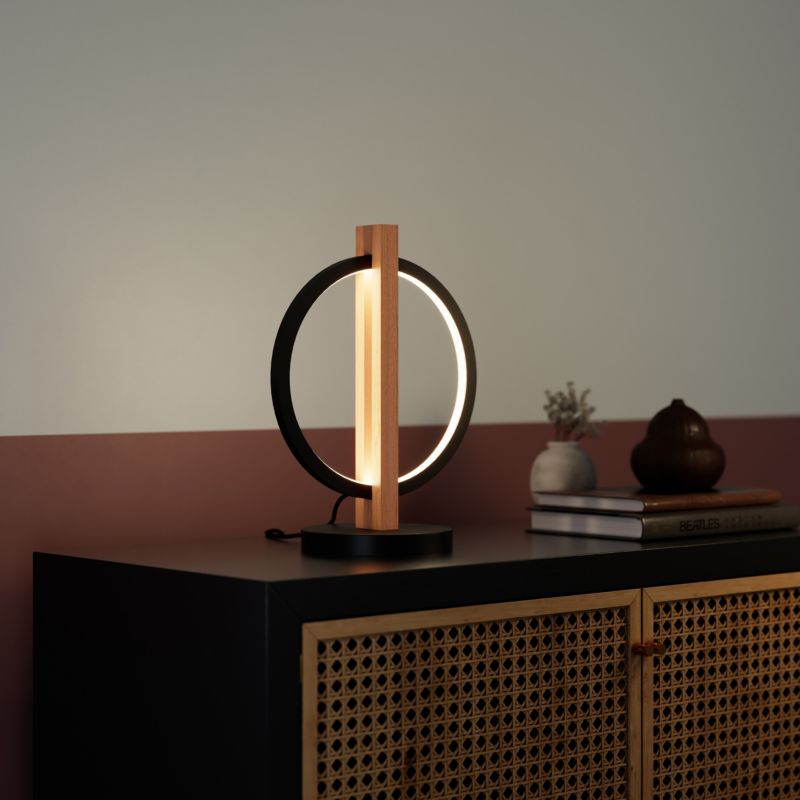 Bordlampe Shadbush 1100 lm 4000 K Sort Træ