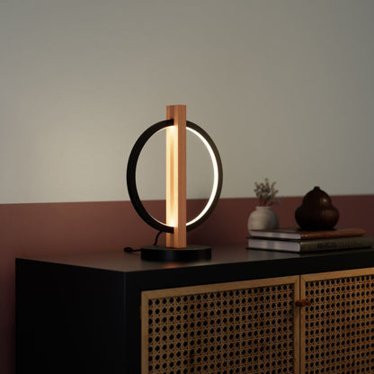 Bordlampe Shadbush 1100 lm 4000 K Sort Træ
