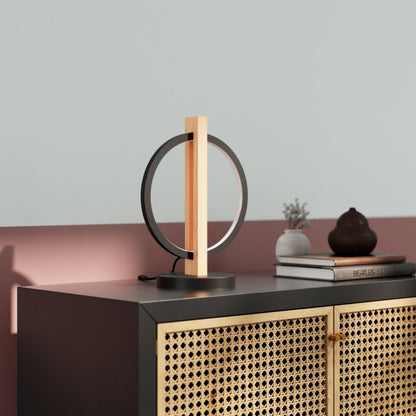 Bordlampe Shadbush 1100 lm 4000 K Sort Træ