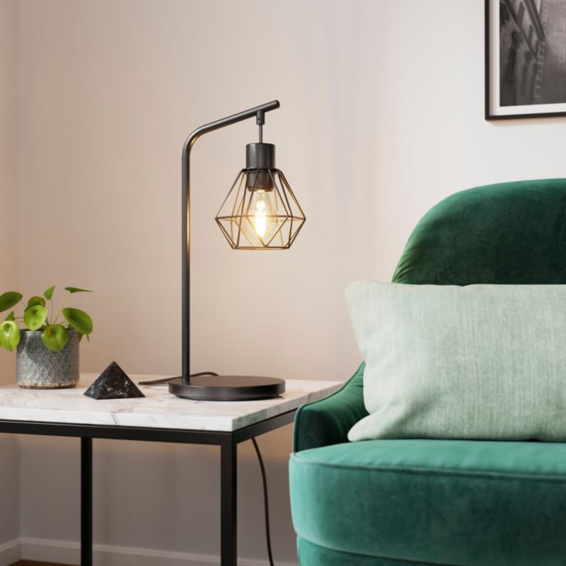 GoodHome Smertrio bordlampe 1-punkts E27 mat-sort
