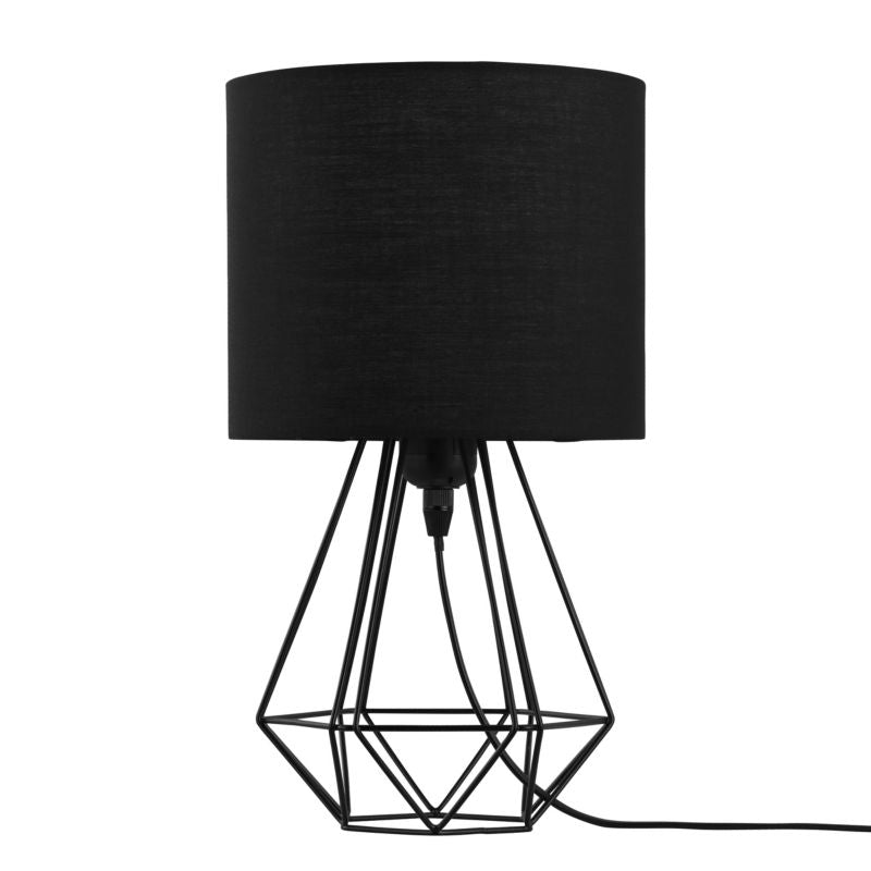 Bordlampe Smertrio 1-punkts E27 Skærm Sort
