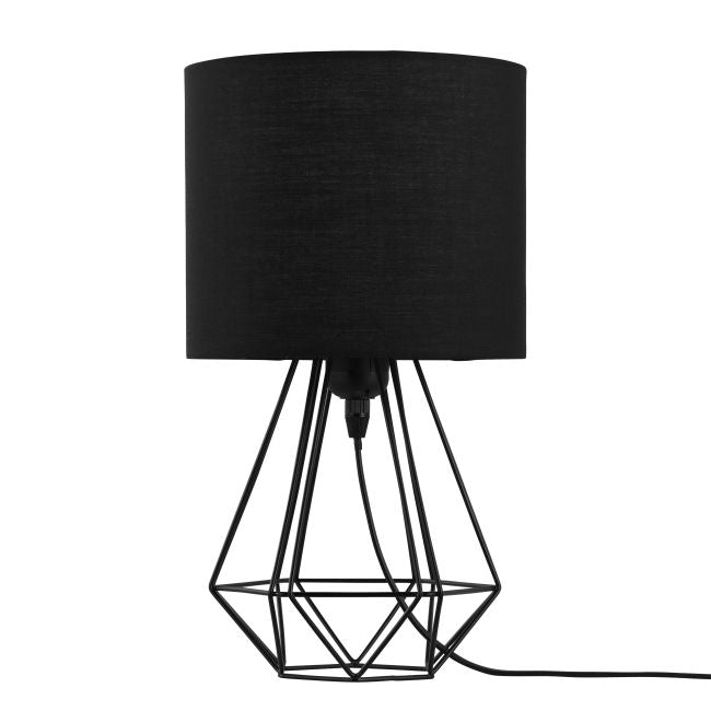 Bordlampe Smertrio 1-punkts E27 Skærm Sort