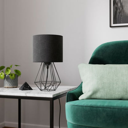 GoodHome Smertrio bordlampe 1-punkts E27 sort skærm