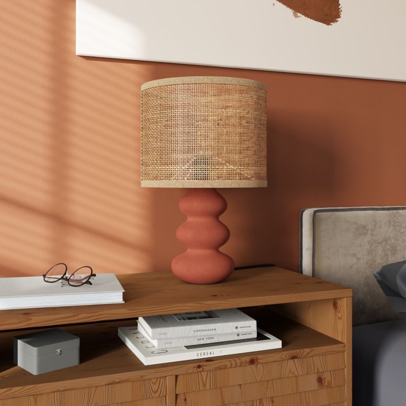 Bordlampe Spirea 1 x E27 Terrakotta