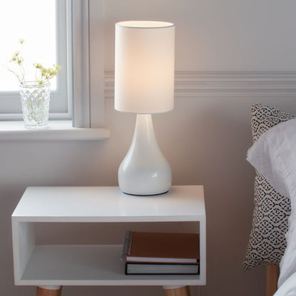 GoodHome Tertrez bordlampe 1-punkts E14 hvid
