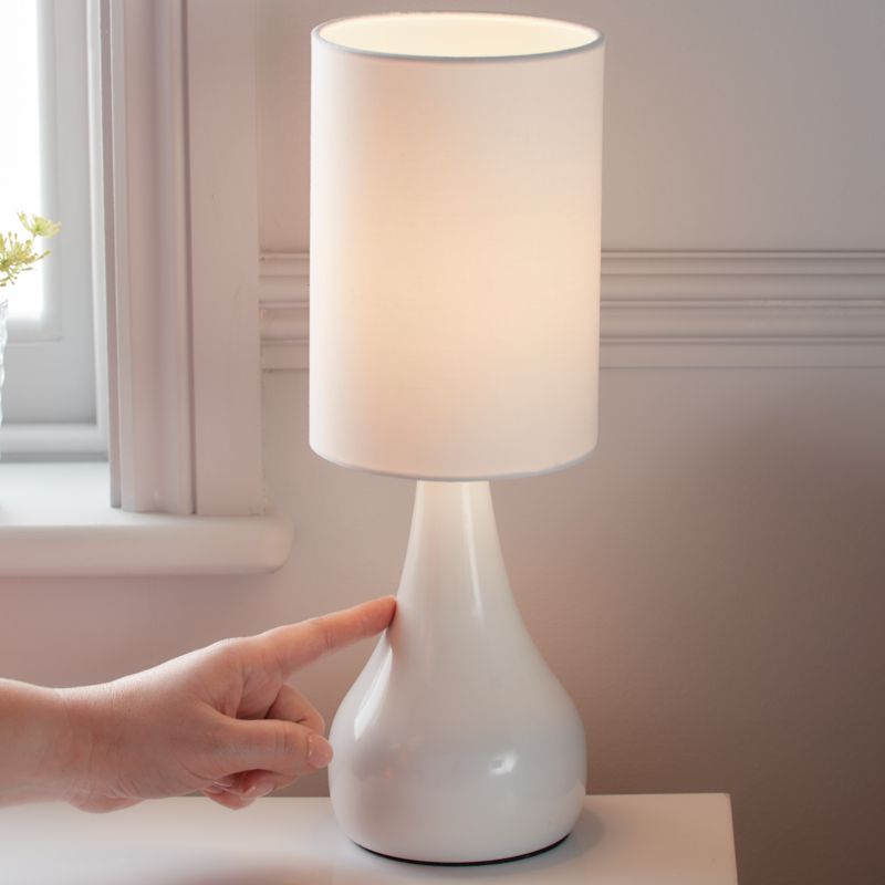 GoodHome Tertrez bordlampe 1-punkts E14 hvid