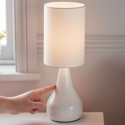 GoodHome Tertrez bordlampe 1-punkts E14 hvid