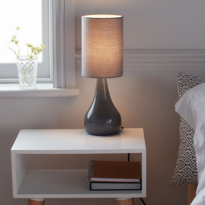 GoodHome Tertrez bordlampe 1-punkts E14 grafit