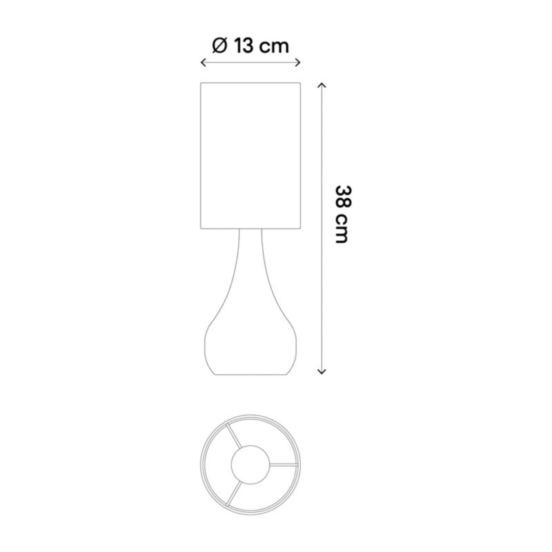 GoodHome Tertrez bordlampe 1-punkts E14 grafit