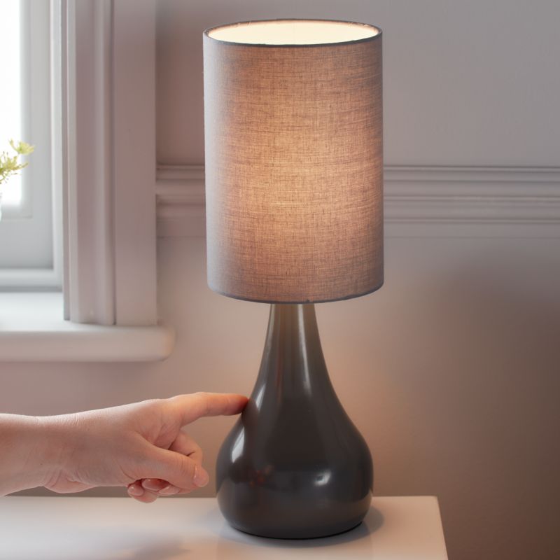 GoodHome Tertrez bordlampe 1-punkts E14 grafit