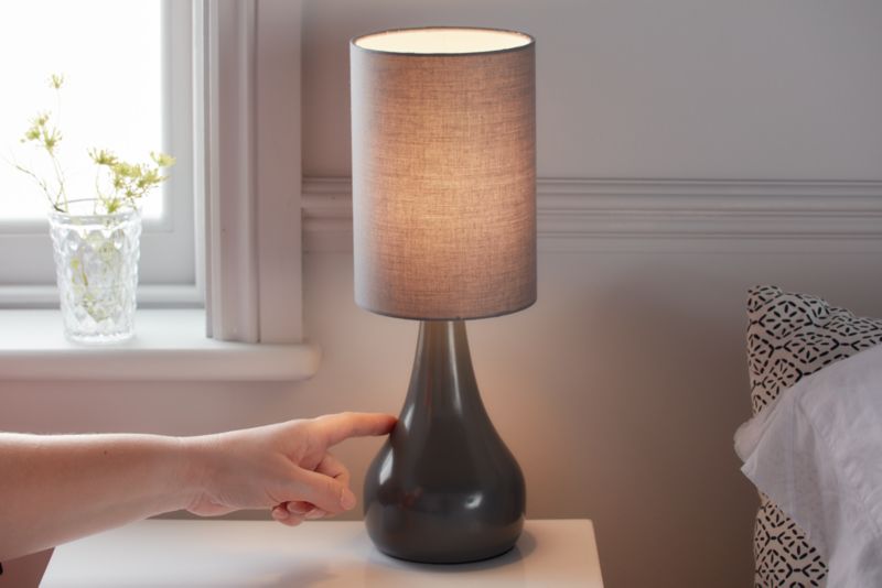 GoodHome Tertrez bordlampe 1-punkts E14 grafit
