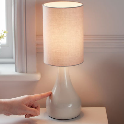 GoodHome Tertrez bordlampe 1-punkts E14 grå