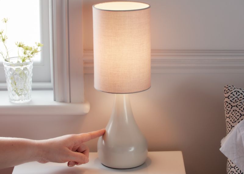 GoodHome Tertrez bordlampe 1-punkts E14 grå